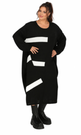 AKH oversized gebreide tuniek/jurk  apart stretch