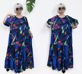 SASHA VIVIEN  chiffon met een vleugje zijde jurk gevoerd