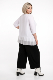 AKH oversized viscose tricot A-lijn tuniek/top wit/apart stretch