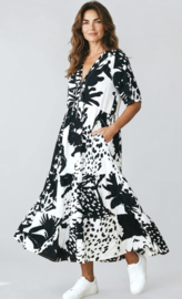 Vincenzo Allocca oversized viscose  BOHO A-lijn jurk apart