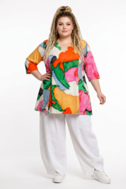 Ophilia viscose A-lijn tuniek  met aparte decolleté stretch