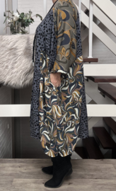 Joulie Collection oversized viscose A-lijn jurk met zakken apart (extra groot)