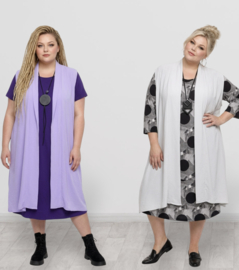 Sissi oversized viscose mouwloze vest stretch /in meerdere kleuren