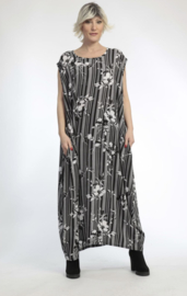 AKH oversized chique viscose  A-lijn  jurk apart/niet doorschijnend