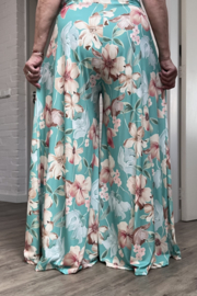 ITALY Mode jersey viscose  wijde broek apart /zeer rekbaar