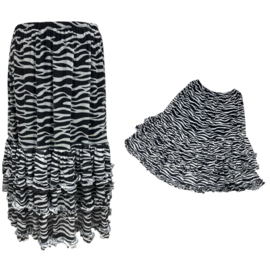 Vincenzo Allocca oversized rok/aparte/stretch/gevoerd/zwart/wit