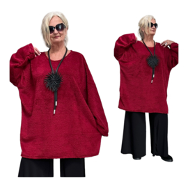 ITALIA MODA oversized fleece tuniek/ stretch/in meerdere kleuren