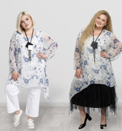 Moonshine viscose/zijde A-lijn tuniek gevoerd / in meerdere kleuren