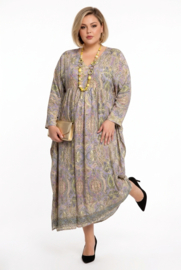 ITALIA oversized zijde/viscose  A-lijn zomer jurk