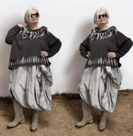 Moonshine oversized  katoen tricot top apart stretch  /in meerdere kleuren