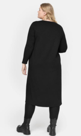 GN-G viscose A-lijn  jurk met ketting /zwart /stretch