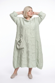 Zedd Plus  A-lijn jurk /stretch/mint/wit