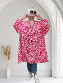 ITALIA MODA oversized katoen mousseline tuniek/jurk/in meerdere kleuren