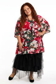 Cindy oversized viscose poncho/tuniek/wrap apart (extra groot)