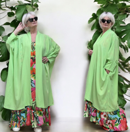 AKH oversized chique A-lijn blazer/vest met zakken apart
