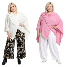 Italia Moda oversized gebreide top/poncho stretch/in meerdere kleuren
