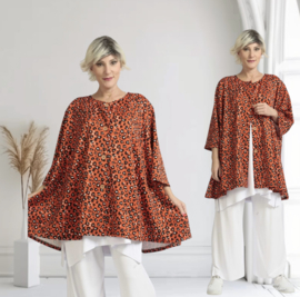 AKH oversized tricot viscose mix A-lijn blazer/vest apart stretch