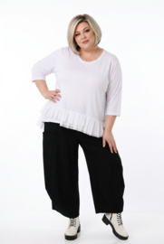 AKH oversized viscose tricot A-lijn tuniek/top wit/apart stretch