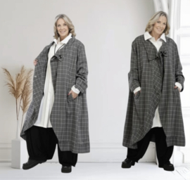AKH oversized viscose A-lijn jas/blazer stretch