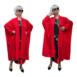 AKH oversized chique A-lijn blazer/vest met zakken apart