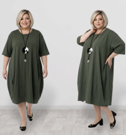 ITALIA MODA katoen A-lijn jurk stretch