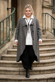 AKH oversized viscose A-lijn jas/blazer stretch