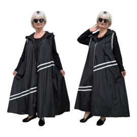 SASHA LARA oversized  A-lijn blazer + jurk / stretch/zwart/wit