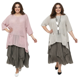 Moonshine katoen A-lijn tuniek stretch / in meerdere kleuren