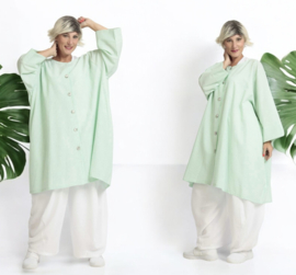 AKH oversized katoen A-lijn blazer/zomerjas tuniek apart