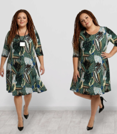 New Jersey viscose A-lijn jurk stretch
