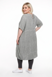 Moonshine de modieuze kleuring katoen A-lijn jurk grijs