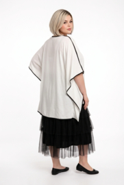 CN-G oversized viscose tuniek wit/zwart