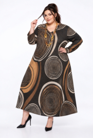 ITALIA MODA viscose mix A-lijn wijde jurk met zakken /stretch