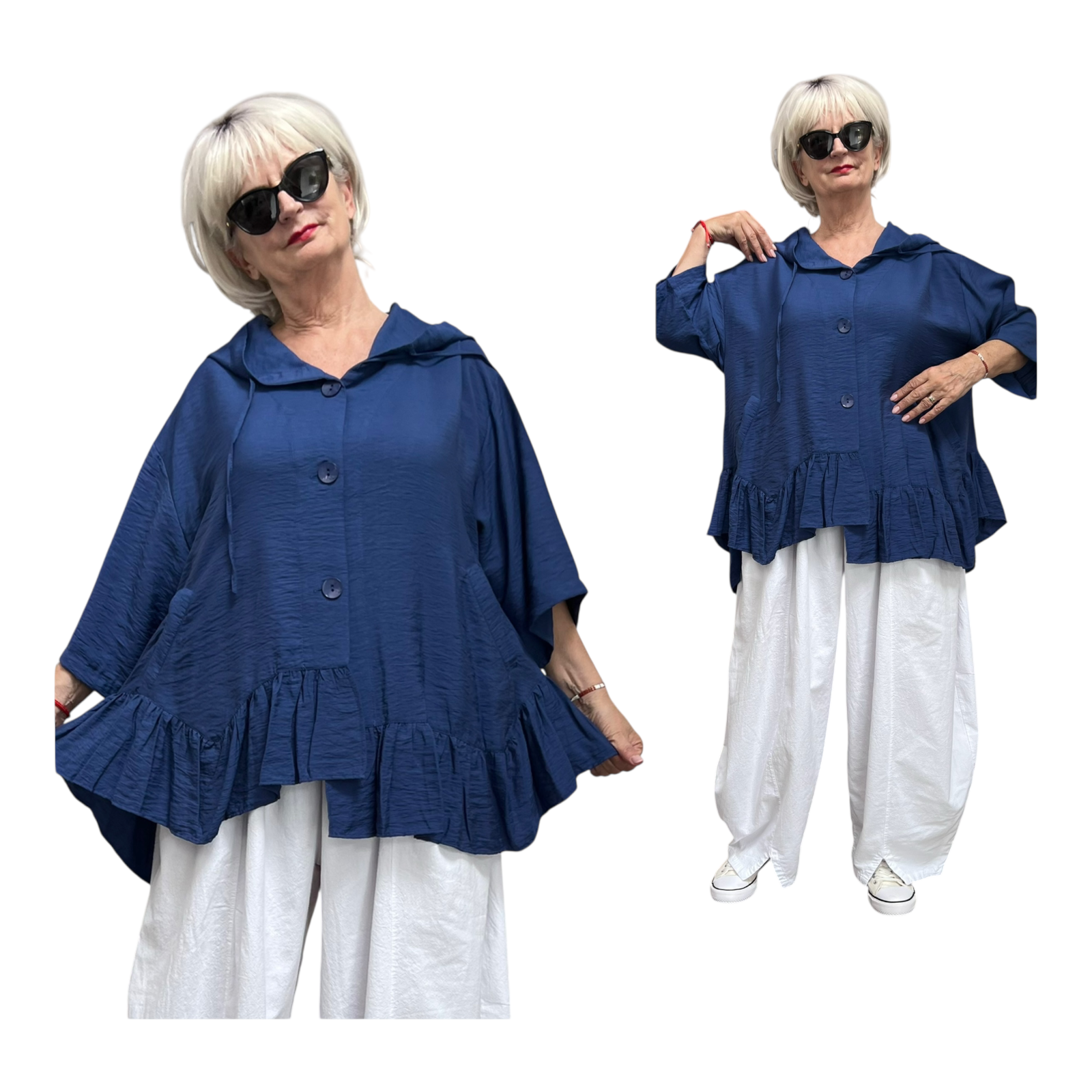 SINNE design.. A- lijn viscose blazer/vest
