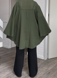 ITALIA oversized A-lijn blouse gevoerd