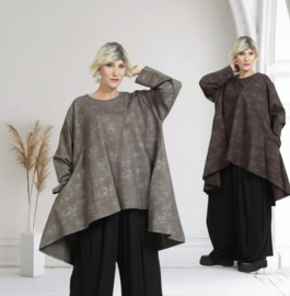 AKH oversized jersey viscose A-lijn tuniek apart stretch /in meerdere kleuren