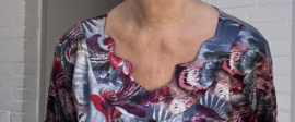 New Jersey viscose A-lijn tuniek  met met aparte decolleté stretch