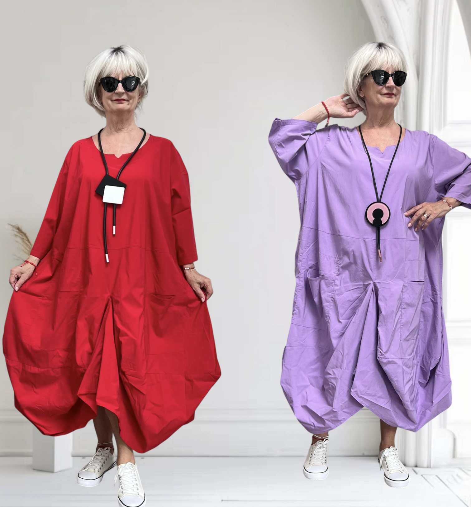 Moonshine stretch viscose A-lijn jurk apart/in meerdere kleuren