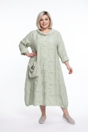 Zedd Plus  A-lijn jurk /stretch/mint/wit