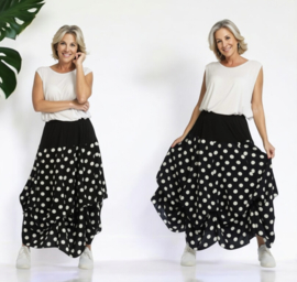 AKH oversized visose rok met verstelbare plooien