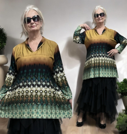 Ophilia viscose A-lijn tuniek  stretch