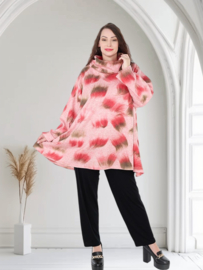 AKH oversized acryl  A-lijn top/tuniek met col/ stretch
