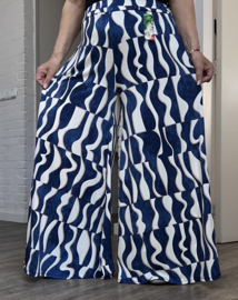 ITALY Mode jersey viscose  wijde broek apart /zeer rekbaar
