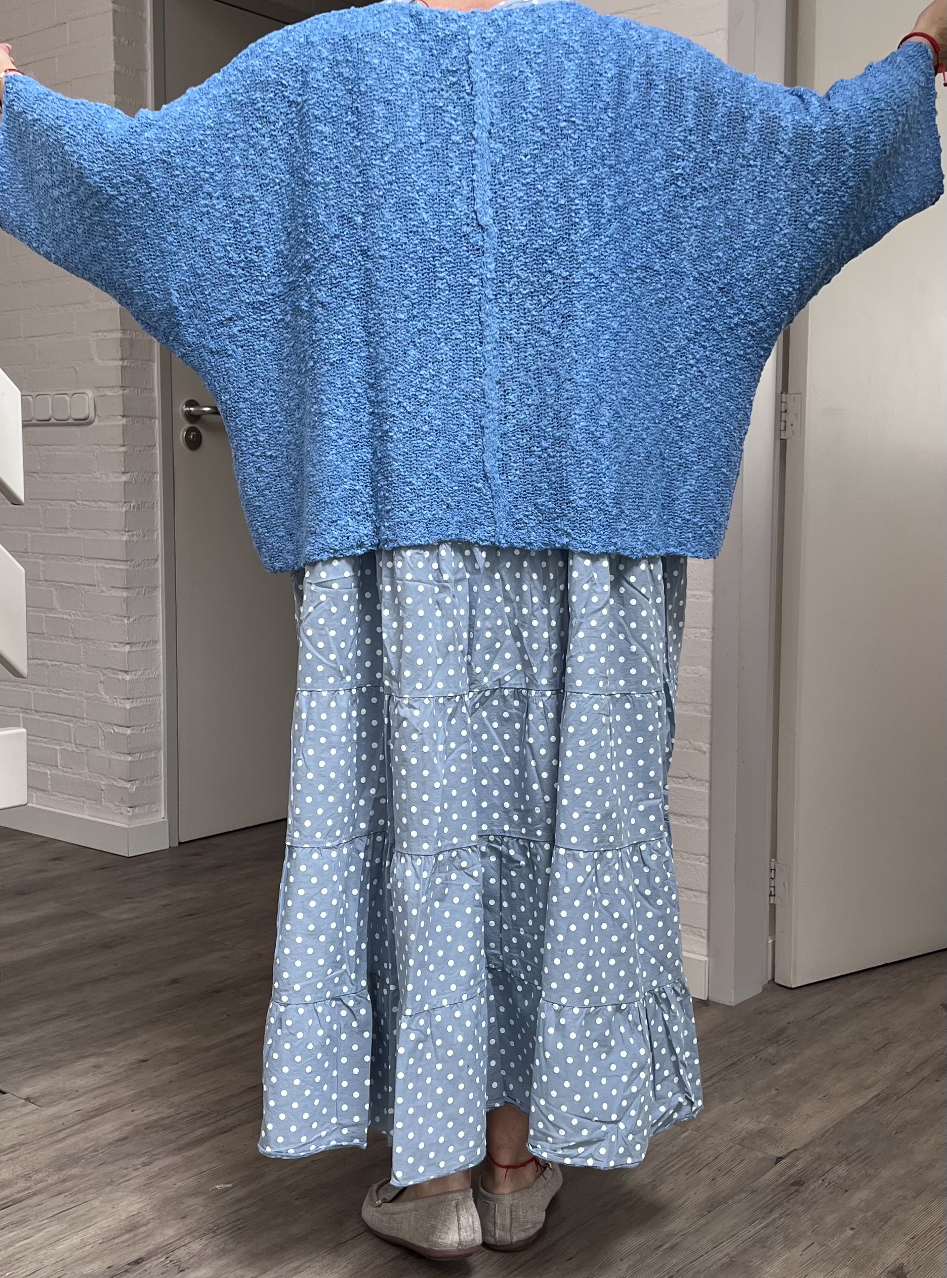 MB katoen/acryl oversized zacht  gebreide top stretch /in meerdere kleuren