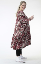 AKH oversized viscose mix A-lijn jurk apart stretch