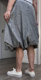 LUUKAA de modieuze kleuring oversized katoen rok /gevoerd