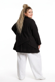 Vincenzo Allocca oversized viscose  tuniek  apart/stretch zwart/wit