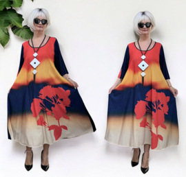 FRENZI viscose A-lijn jurk stretch