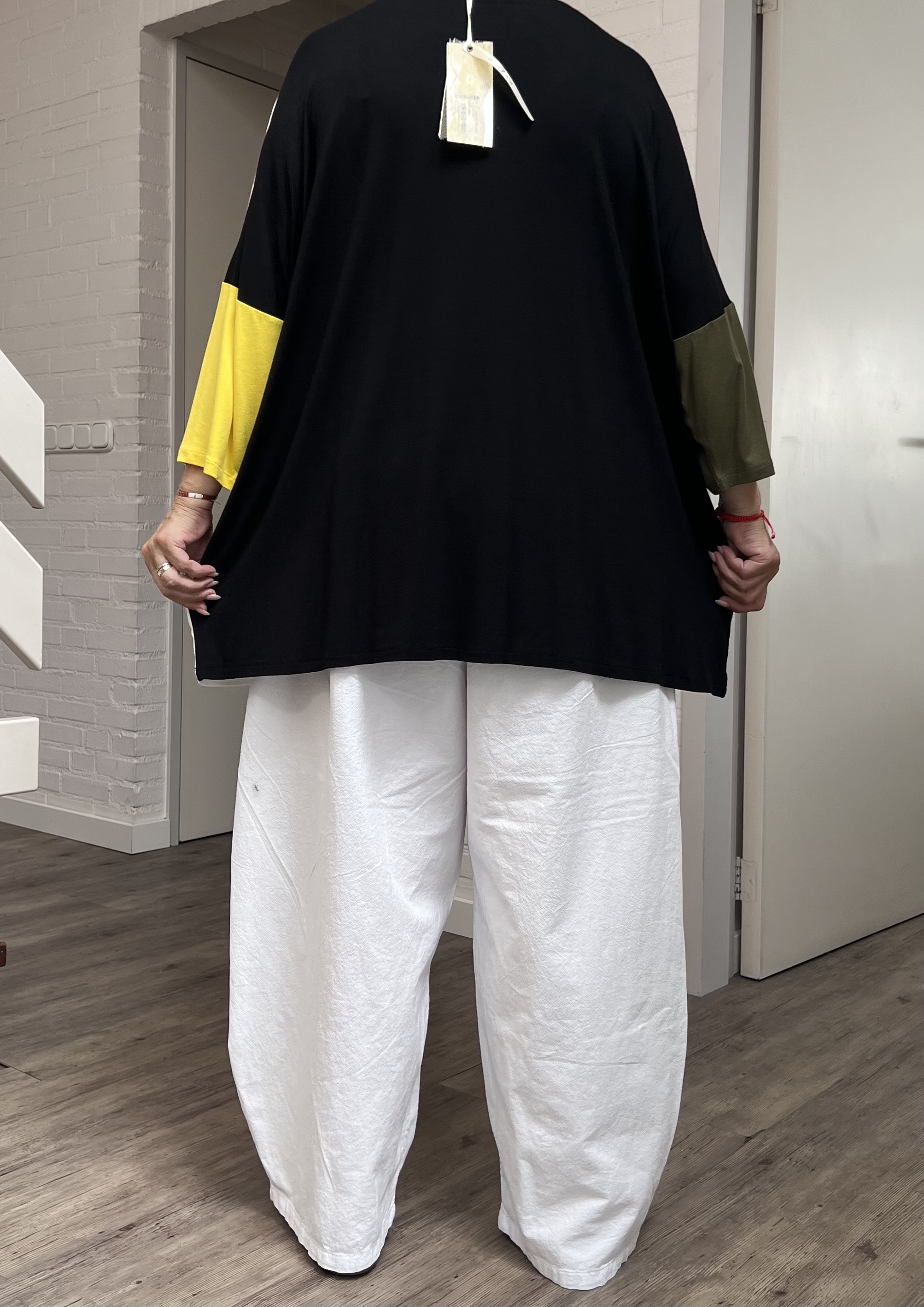 Zedd Plus viscose top met ketting stretch