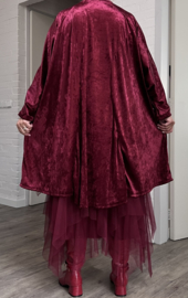 Joke oversized A-lijn velours stretch tuniek/jurk stretch